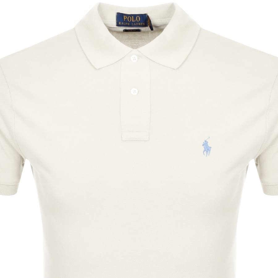 Alternative Image for ProductRalph Lauren Slim Fit Polo T Shirt Cream2